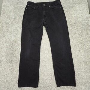 Levis 514 Pants Mens 36x32 (Fits 34x30) Black Regular‎ Straight Mid Rise Twill